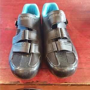 Shimano Women's Black and Blue Cycling Sneakers